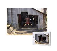 Poezjzw Old Wooden Barn With Rusted Tractor Classic Jigsaw 1000 Pieces Wooden Puzzle Modern Home Decor Intellectual Game 75x50cm