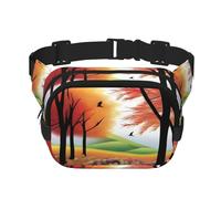 Poezjzw Orchard In Autumn Travel Waist Bag Suitable For Running, Cycling And Outdoor Adventures, Store Mobile Phones And Credit Cards, Black, One Size
