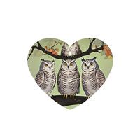 Poezjzw Owl On A Branch Pattern Car Air Fresheners 6 Pcs Heart Shape Hanging Aromatherapy Tablets Scented Fresheners For Bedroom Bathroom