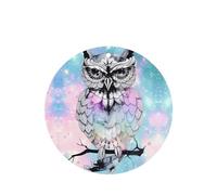 Poezjzw Owl Tree Branch Pattern Car Air Fresheners 4 Pcs Round Shape Hanging Aromatherapy Tablets Scented Fresheners For Bedroom Closet Shoe