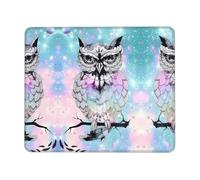 POEZJZW Owl Tree Branch Textured Mouse Pad, Rubberized Locking Edge Anti-Slip Mouse Pad For Office Gaming Computer Laptop 7.9 X 9.5 In