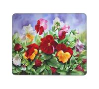 POEZJZW Pansy Perfection Textured Mouse Pad, Rubberized Locking Edge Anti-Slip Mouse Pad For Office Gaming Computer Laptop 10 X 12 Inch