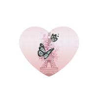Poezjzw Paris Tower And Butterfly Pattern Car Air Fresheners 4 Pcs Heart Shape Hanging Aromatherapy Tablets Scented Fresheners For Bedroom Closet Shoe