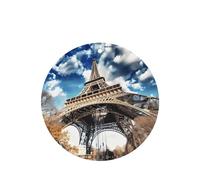 Poezjzw Paris Tower Pattern Car Air Fresheners 6 Pcs Round Shape Hanging Aromatherapy Tablets Scented Fresheners For Bedroom Closet Shoe