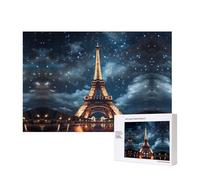 Poezjzw Paris Tower Puzzles For Adult 300 Pieces Wooden Jigsaw For Family Friend Home Decor Wall Art 15.7 X 11in