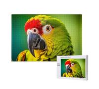 Poezjzw Parrot Bird Close-Up Puzzles For Adult 1000 Pieces Wooden Jigsaw For Family Friend Home Decor Wall Art 29.5 X 19.7 In