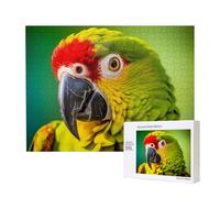Poezjzw Parrot Bird Close-Up Puzzles For Adult 500 Pieces Wooden Jigsaw For Family Friend Home Decor Wall Art 20.4 X 15 In