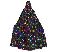POEZJZW Phayah Christma Hoodie Halloween Witch Witchcraft Robe | Bright Beautiful Colorful Art Pattern Hooded Poncho For Cosplay Halloween Costume Party Masquerade
