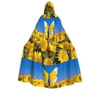 POEZJZW Phayah Christma Hoodie Halloween Witch Witchcraft Robe | Butterfly On The Cross Pattern Hooded Poncho For Cosplay Halloween Costume Party Masquerade