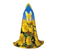 POEZJZW Phayah Christma Hoodie Halloween Witch Witchcraft Robe | Butterfly On The Cross Pattern Hooded Poncho For Cosplay Halloween Costume Party Masquerade