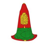 POEZJZW Phayah Christma Hoodie Halloween Witch Witchcraft Robe | Flag Of Lipetsk Pattern Hooded Poncho For Cosplay Halloween Costume Party Masquerade