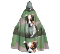 POEZJZW Phayah Christma Hoodie Halloween Witch Witchcraft Robe | Shy Puppy Pattern Hooded Poncho For Cosplay Halloween Costume Party Masquerade