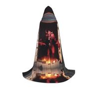 POEZJZW Phayah Christma Hoodie Halloween Witch Witchcraft Robe | Wall Breaking Demon Pattern Hooded Poncho For Cosplay Halloween Costume Party Masquerade