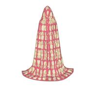 POEZJZW Pineapple Pattern Men Women Cloak With Hood Adult Cape With Hood Renaissance Halloween Witch Costume Wizard Cloak S