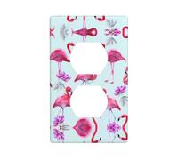 Poezjzw Pink Flamingos (3) Pattern Light Switch Cover Outlet Cover Duplex Outlet Decorative Wall Plate Decorative Wall Plate Size 4.5x2.76 Inch