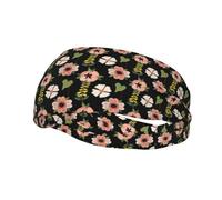 Poezjzw Pink Jasmine Flower Pattern Sports Headband Suitable For Running Yoga Elasticated Moisture Wicking Hairband