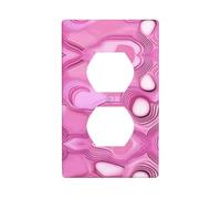 Poezjzw Pink Quartz Pattern Outlet Covers Wall Plate Light Switch Plate Decorative For Kitchen Bathroom Bedroom Farmhouse Decor