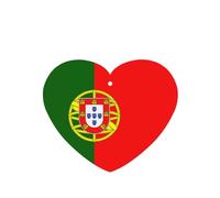 Poezjzw Portuguese Flag Pattern Car Air Fresheners 4 Pcs Heart Shape Hanging Aromatherapy Tablets Scented Fresheners For Bedroom Bathroom