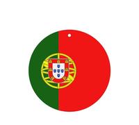 Poezjzw Portuguese Flag Pattern Car Air Fresheners 6 Pcs Round Shape Hanging Aromatherapy Tablets Scented Fresheners For Bedroom Bathroom