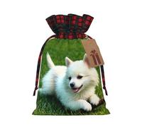 POEZJZW Puppy In The Grass Drawstring Gift Bag Snack Bag Candy Bag, Perfect For Celebration Christmas Birthdays, Parties Etc