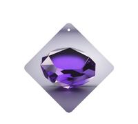 Poezjzw Purple Amethyst Pattern Car Air Fresheners 6 Pcs Square Hanging Aromatherapy Tablets Scented Fresheners For Bedroom Bathroom