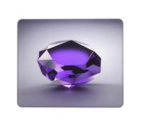 POEZJZW Purple Amethyst Pattern Mouse Pad Non-Slip Rubber Stitched Edges Waterproof Gaming Mouse Mat for Desk Gaming Work Wireless Mice 7.9 X 9.5 in