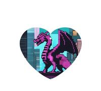 Poezjzw Purple Dragon Pattern Car Air Fresheners 6 Pcs Heart Shape Hanging Aromatherapy Tablets Scented Fresheners For Bedroom Bathroom