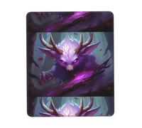 POEZJZW Purple Eyed Beast Pattern Mouse Pad, Portable Office Non-Slip Rubber Base Wireless Mouse Pad for Office Laptop Computer Pc 7.9 X 9.5 in