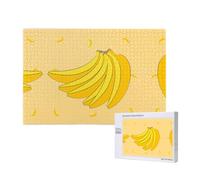 Poezjzw Puzzles For Adults 1000 Pieces Suitable For Family Leisure And Improving Hands-On Ability Cartoon Banana Pattern