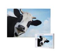 Poezjzw Puzzles For Adults 1000 Pieces Suitable For Family Leisure And Improving Hands-On Ability Cow Patterns Pattern