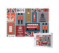 Poezjzw Puzzles For Adults 1000 Pieces Suitable For Family Leisure And Improving Hands-On Ability England Symbols Pattern