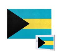Poezjzw Puzzles For Adults 1000 Pieces Suitable For Family Leisure And Improving Hands-On Ability Flag Of The Bahamas Pattern