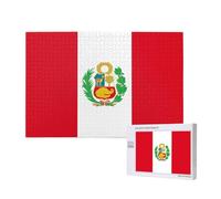 Poezjzw Puzzles For Adults 1000 Pieces Suitable For Family Leisure And Improving Hands-On Ability Flag Of Peru Pattern