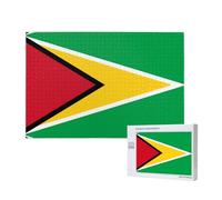 Poezjzw Puzzles For Adults 1000 Pieces Suitable For Family Leisure And Improving Hands-On Ability Flag Of Guyana Pattern
