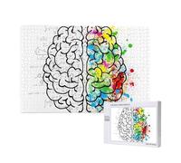 Poezjzw Puzzles For Adults 1000 Pieces Suitable For Family Leisure And Improving Hands-On Ability Geometry Brain Image With Science Pattern