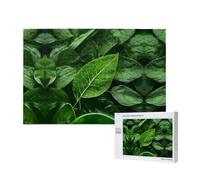 Poezjzw Puzzles For Adults 1000 Pieces Suitable For Family Leisure And Improving Hands-On Ability Green Nature Pattern