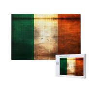 Poezjzw Puzzles For Adults 1000 Pieces Suitable For Family Leisure And Improving Hands-On Ability Irish Flag Pattern