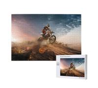 Poezjzw Puzzles For Adults 1000 Pieces Suitable For Family Leisure And Improving Hands-On Ability Motocross Pattern
