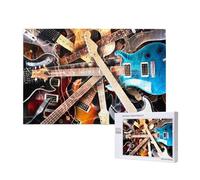 Poezjzw Puzzles For Adults 1000 Pieces Suitable For Family Leisure And Improving Hands-On Ability Music Guitar Pattern
