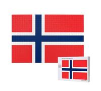 Poezjzw Puzzles For Adults 1000 Pieces Suitable For Family Leisure And Improving Hands-On Ability Norwegian Flag Pattern