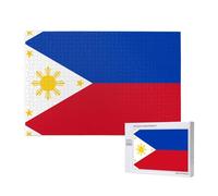 Poezjzw Puzzles For Adults 1000 Pieces Suitable For Family Leisure And Improving Hands-On Ability Philippine Flag Pattern