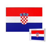 Poezjzw Puzzles For Adults 1000 Pieces Suitable For Family Leisure And Improving Hands-On Ability Republic Of Croatia Flag Pattern