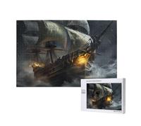 Poezjzw Puzzles For Adults 1000 Pieces Suitable For Family Leisure And Improving Hands-On Ability Sailing Boat On The Sea Pattern