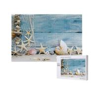 Poezjzw Puzzles For Adults 1000 Pieces Suitable For Family Leisure And Improving Hands-On Ability Shell Starfish Pattern Pattern