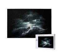 Poezjzw Puzzles For Adults 1000 Pieces Suitable For Family Leisure And Improving Hands-On Ability Ship In The Storm Pattern