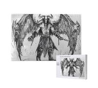 Poezjzw Puzzles For Adults 1000 Pieces Suitable For Family Leisure And Improving Hands-On Ability Sketch Of A Demon Pattern
