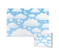 Poezjzw Puzzles For Adults 1000 Pieces Suitable For Family Leisure And Improving Hands-On Ability Smiling White Cloud Pattern