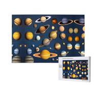 Poezjzw Puzzles For Adults 1000 Pieces Suitable For Family Leisure And Improving Hands-On Ability Solar System Planets Pattern