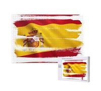 Poezjzw Puzzles For Adults 1000 Pieces Suitable For Family Leisure And Improving Hands-On Ability Spain Flag Pattern