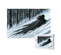 Poezjzw Puzzles For Adults 1000 Pieces Suitable For Family Leisure And Improving Hands-On Ability Strange Black Wolf Pattern